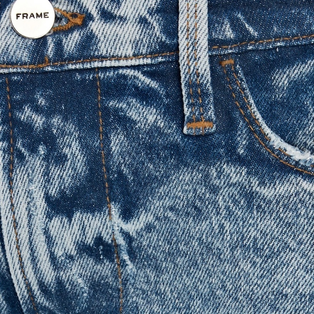 FRAME Le High Straight Leg Jeans | Size 25 | Light Wash Denim | High Rise - Picture 7 of 12